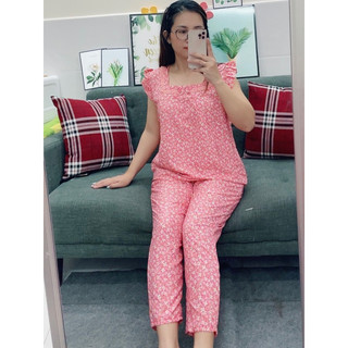 Bộ lụa mặc nhà quần 9 tấc siêu rẻ