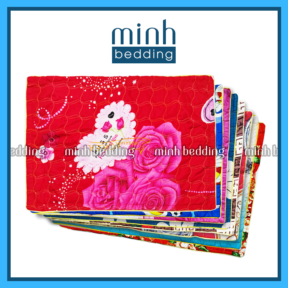 Áo gối 50x70cm chần gòn có khóa kéo Minh Bedding