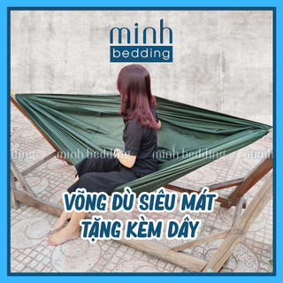 Võng dù 2 lớp khổ rộng mát lạnh Minh Bedding tặng kèm dây