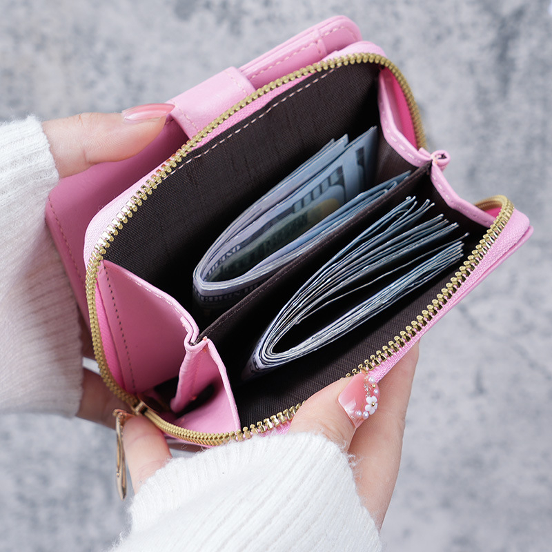 Ví Nữ Cầm Tay Phong Cách Retro Có Khóa Bấm Chắc Chắn VNF832