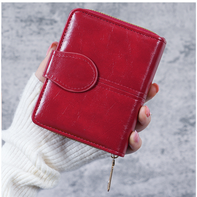 Ví Nữ Cầm Tay Phong Cách Retro Có Khóa Bấm Chắc Chắn VNF832