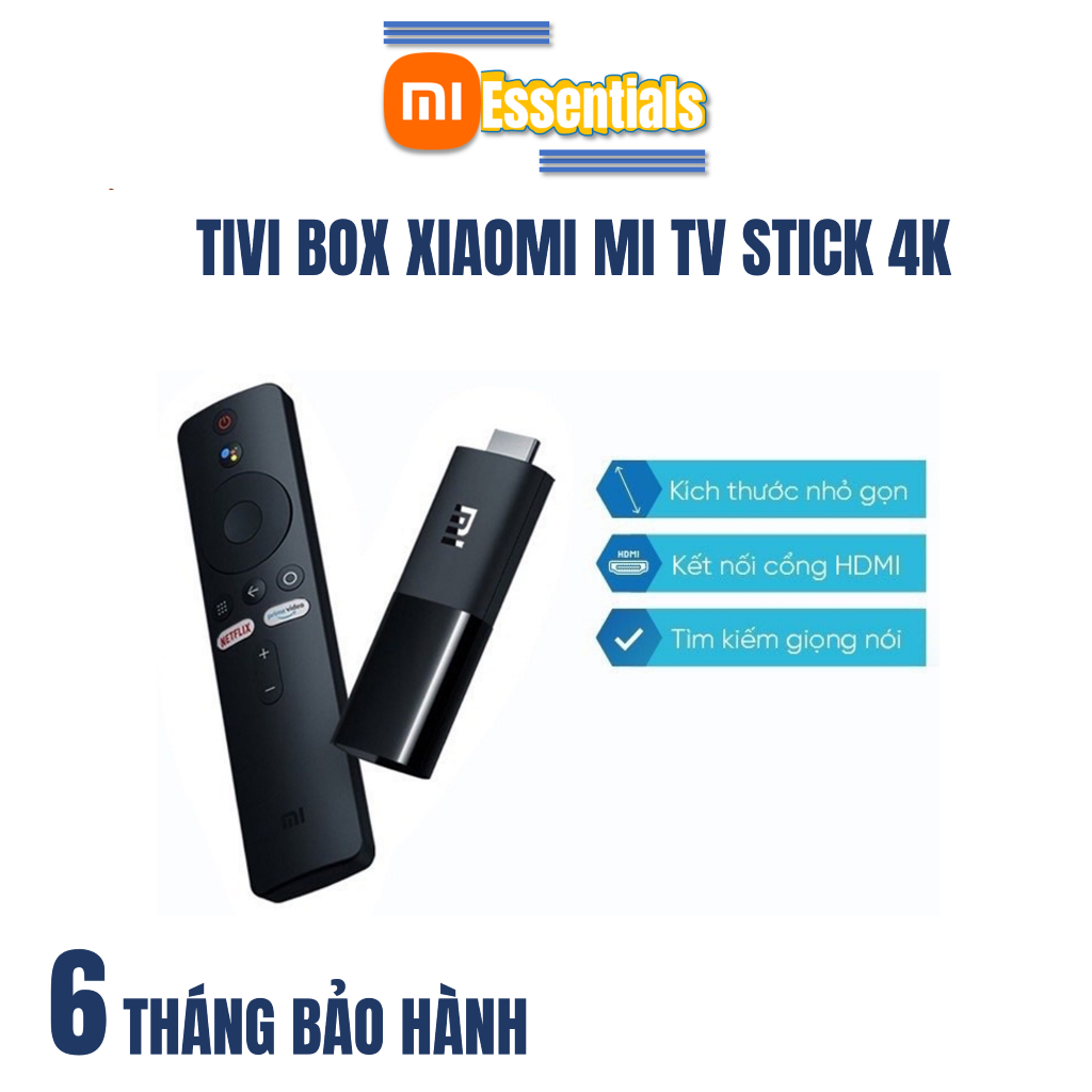 Xiaomi Stick TV 4K Quốc Tế Full Tiếng Việt 4K MDZ27AA - BH 6 Tháng - Mi ESSENTIALS Chính Hãng