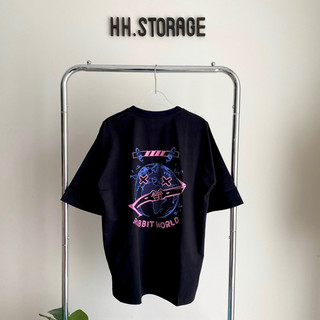 Áo thun unisex nam nữ áo phông tay lỡ rab bit world cực hot the 1996