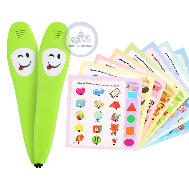 Bút Đọc Thẻ Thông Minh, Bút Đọc Thông Minh Kèm 12 Thẻ Học Tiếng Anh Dành Cho Bé, Giáo Dục Sớm Cho Bé Làm Quen Tiếng Anh