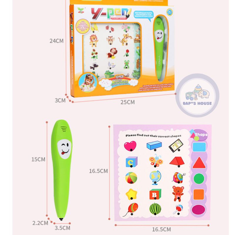 Bút Đọc Thẻ Thông Minh, Bút Đọc Thông Minh Kèm 12 Thẻ Học Tiếng Anh Dành Cho Bé, Giáo Dục Sớm Cho Bé Làm Quen Tiếng Anh