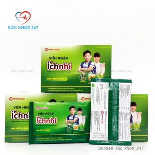 Viên Ngậm Ho Ích Nhi Giúp Giảm Ho Gió, Ho Khan, Khản Tiếng, Đau Rát Họng Hộp 30 Viên
