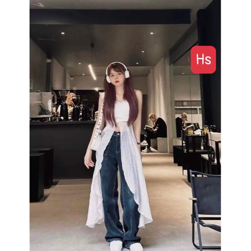 Áo 2 dây vạt dài tà váy Hs2023