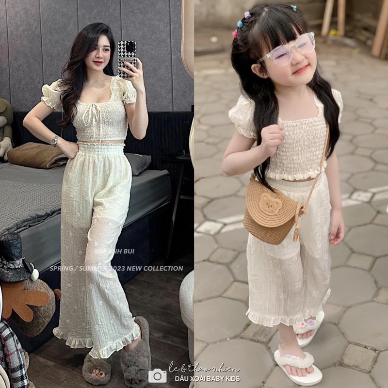 Bộ bé gái chất tơ mát cho bé từ 12-26kg