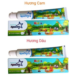 Kem đánh răng em bé AquaStar Hương Dâu/Hương Cam An toàn cho bé 45g