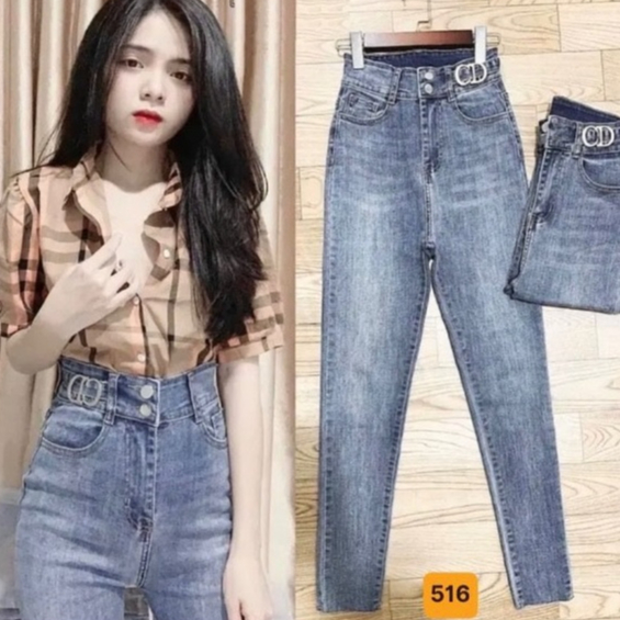 Quần Jean skinny lưng cao co giãn tốt ❤️FREESHIP❤️ Quần Bò Nữ mẫu mới đẹp mê ly thời trang Lady Fashion - MQ707