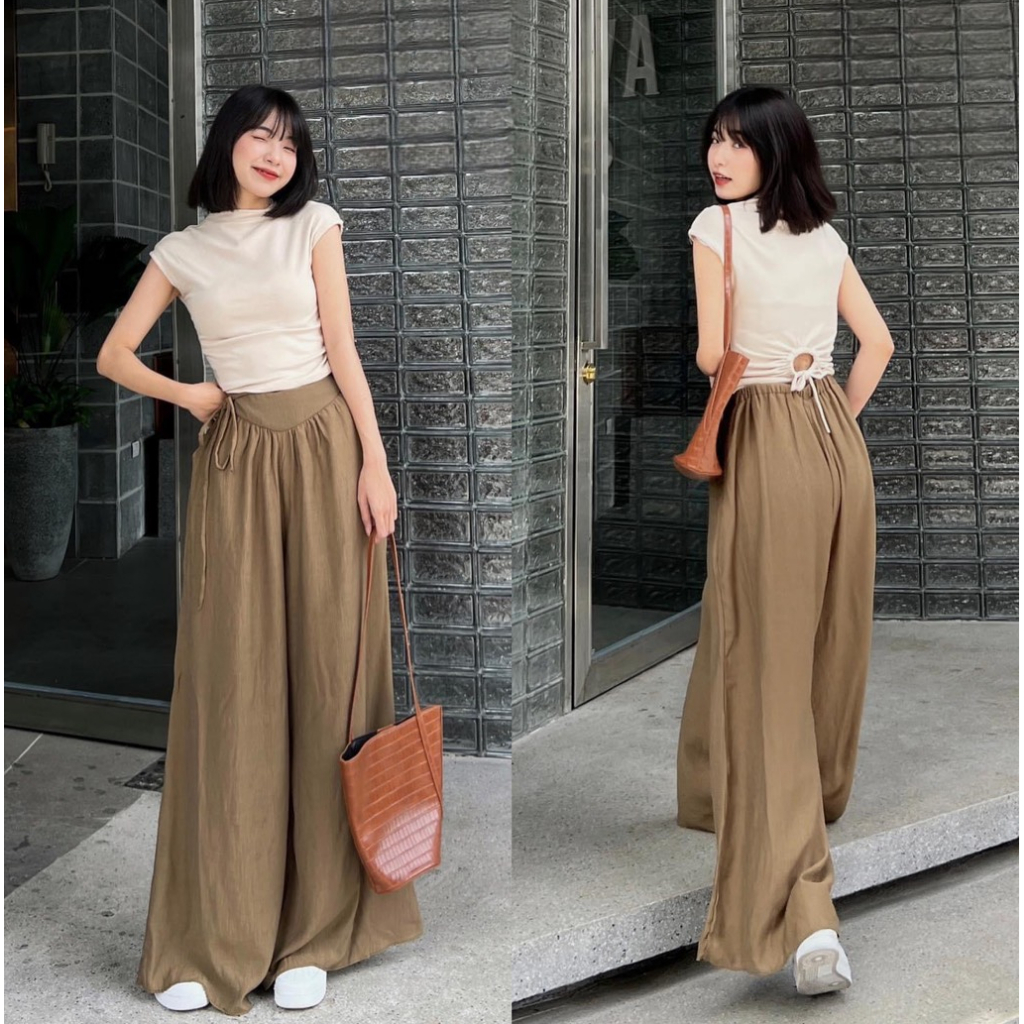 Áo croptop rút lưng dáng cổ lọ tay hến Heppy - Áo thun zip kiểu rút thân sau _Aothunzip00152_P0K12