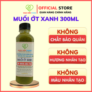 [Freeshipping - Khuyến Mãi Sốc] Muối ớt xanh chấm hải sản chai 300ml, NGỌC HIỂN FOODS