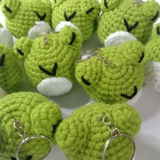 Móc khoá ếch len handmade