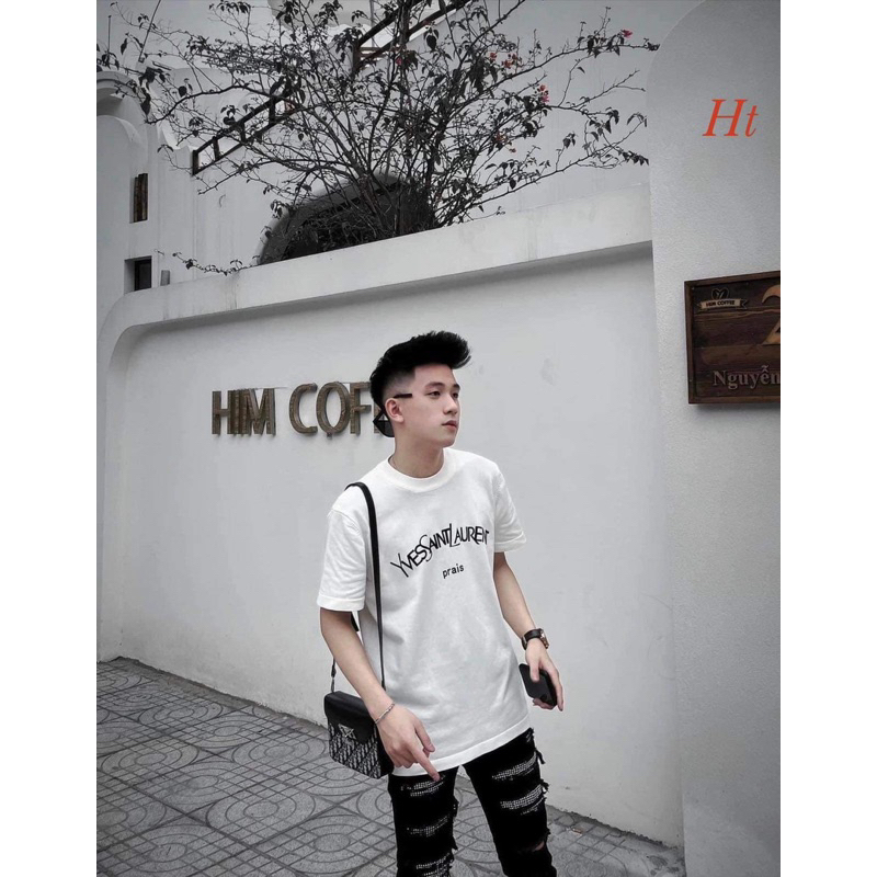 Áo phông yves saint lau rent nam nữ tay lỡ unisex