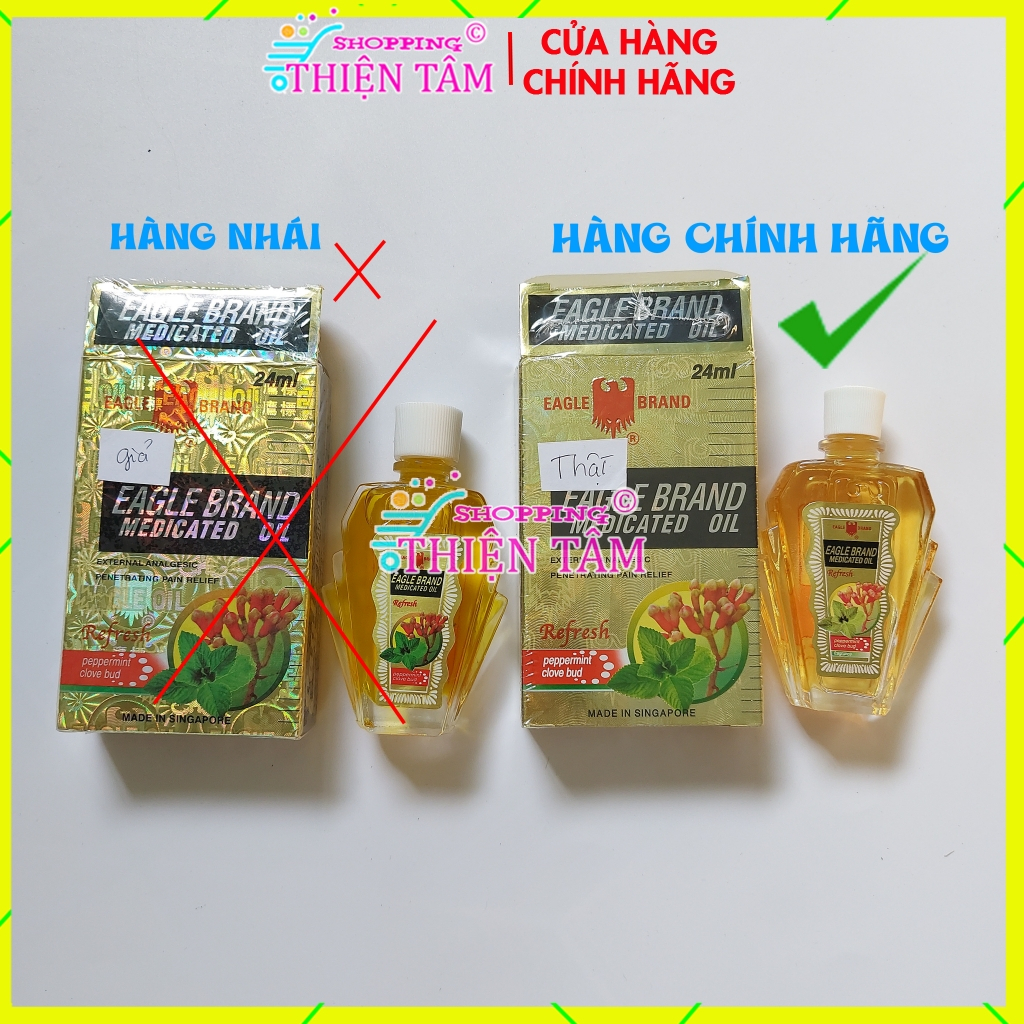 01 Dầu Con Ó Vàng 1 Nắp 24ml Hàng Thị Trường Singapore