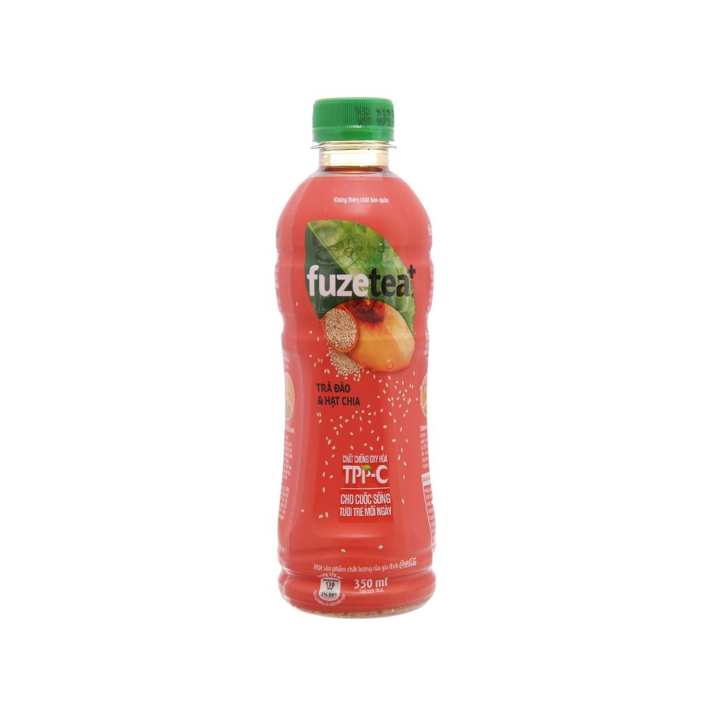 Trà đào và hạt chia Fuze Tea 350ml