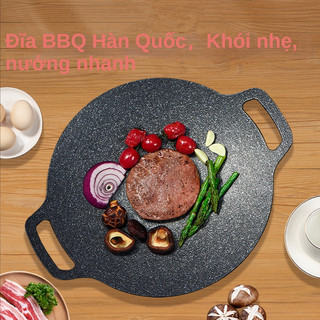 Chảo nướng đá không dầu Hàn Quốc size 34cm ,chảo nướng thịt BBQ chống dính dùng được cho mọi loại bếp