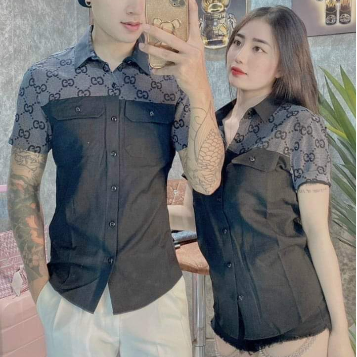Ao sơ mi nam mẫu mới tay ngắn phối họa tiết đẹp vải đũi cao cấp trẻ trung chuẩn form phong cách
