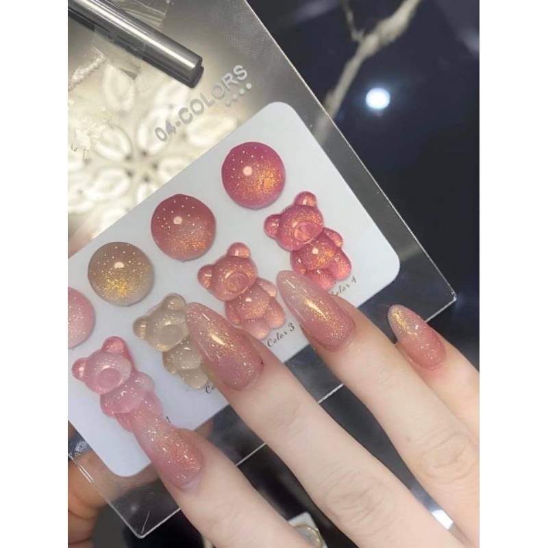 Set thạch nhũ 4 chai kèm bảng màu,set thạch nhũ hot