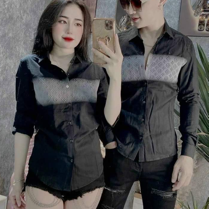 Áo sơ mi nam mẫu mới họa tiết cao cấp chữ nổi phối phong cách sang trọng chuẩn form thời trang