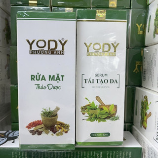 Combo serum tái tạo da phương anh bột rửa mặt mụn nám tàn nhang yody white