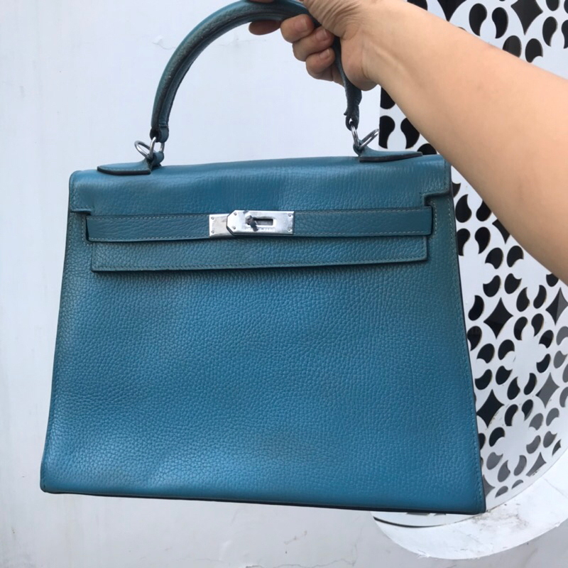 Túi Hm xanh bảng khâu tay s30 cm