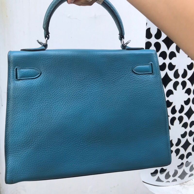 Túi Hm xanh bảng khâu tay s30 cm