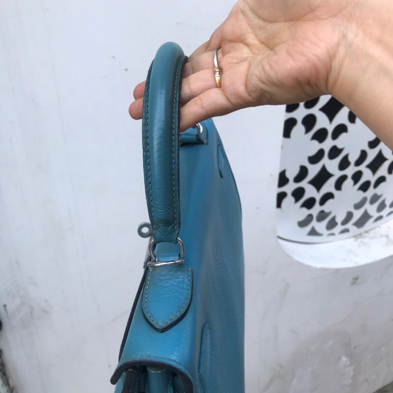 Túi Hm xanh bảng khâu tay s30 cm