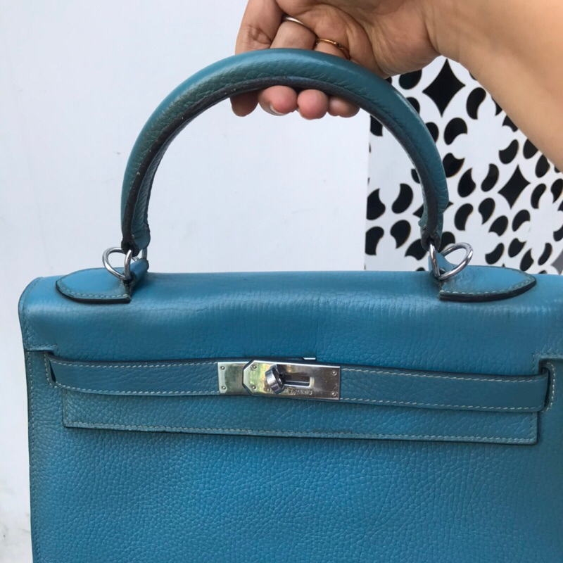 Túi Hm xanh bảng khâu tay s30 cm