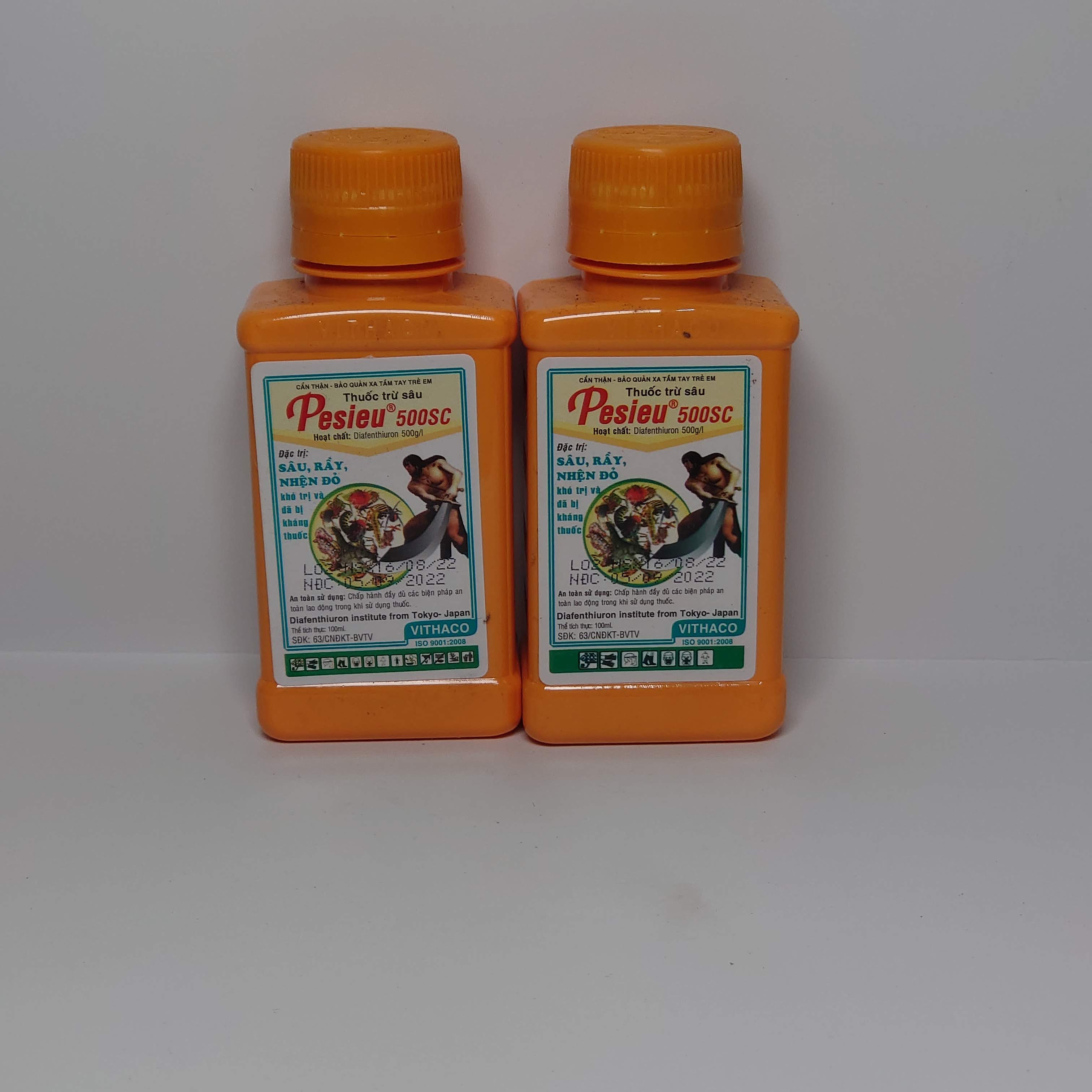 Thuốc trừ sâu Pesieu 500SC. Trị sâu, rầy, nhện đỏ khó trị và đã bị kháng thuốc. Chai 100ml