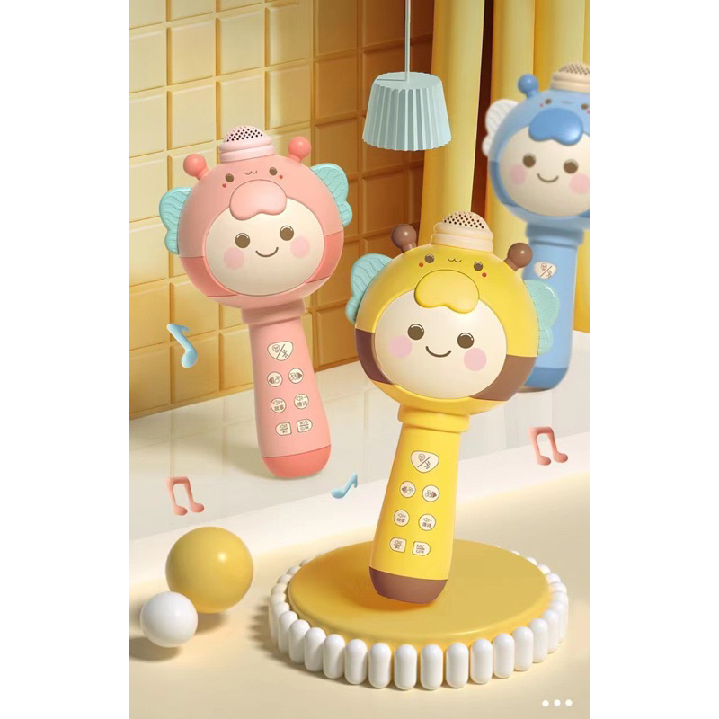 Mic hát karaoke Micro tập hát có bluetooth thay đổi giọng không dây sạc pin cho bé Quà tặng