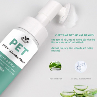 Bình xịt bọt rửa chân cho chó mèo, Dụng cụ làm sạch bàn chân cho thú cưng, bọt rửa chân cho thú cưng 150ml