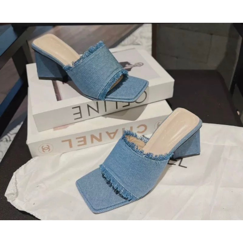 Giày gót bản rin  siêu xinh sang chảnh hót