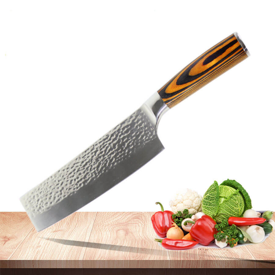 Dao bếp thái không rỉ cao cấp,mặt dao dập chìm hoa văn,giữ sắc bền, thiết kế nhật-TOPCOMSHOP hàng chính hãng-C34 DT122 T