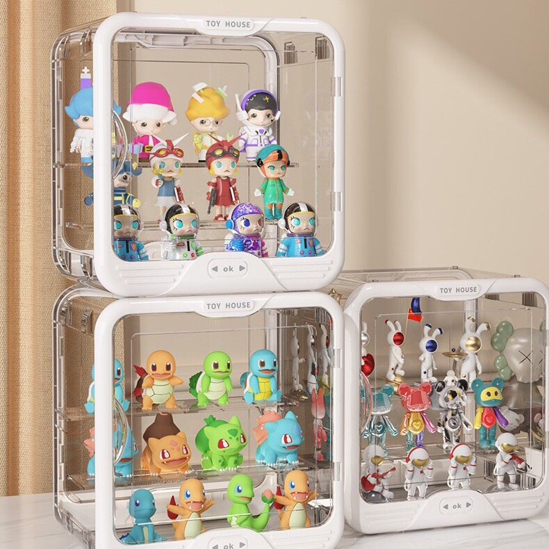 Hộp Trưng Bày Bảo Quản Mô hình Đồ Chơi Nhân Vật Popmart, Dimoo Cao Cấp - Chủ đề Toy House