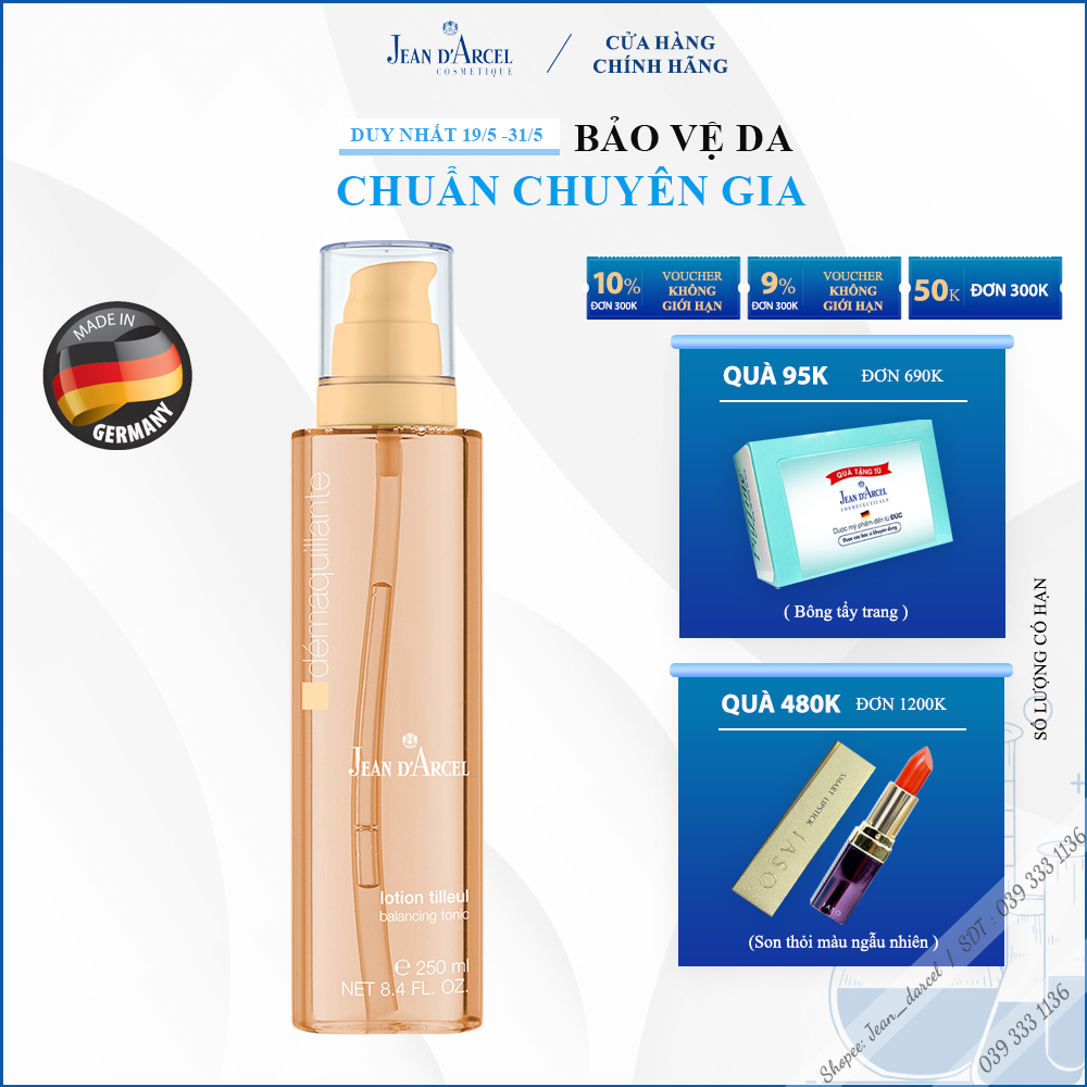 Nước hoa hồng cho da thường và hỗn hợp Jean D'arcel_ Balancing Tonic 250ml