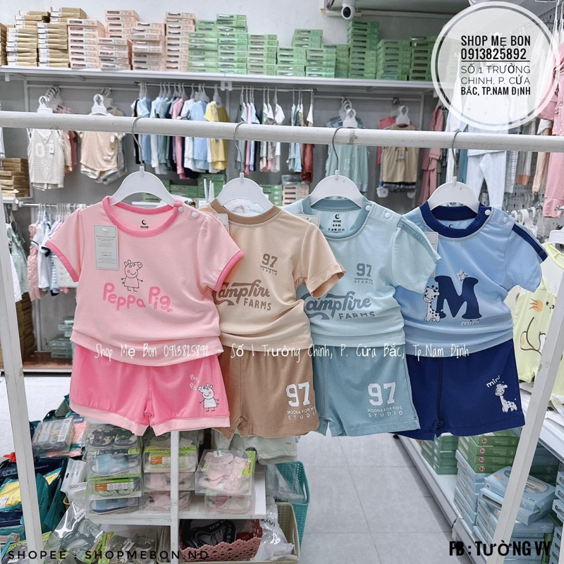 Bộ Cộc Tay Bamboo/Petit Moon Siêu Mềm Cho Bé 6m-4y
