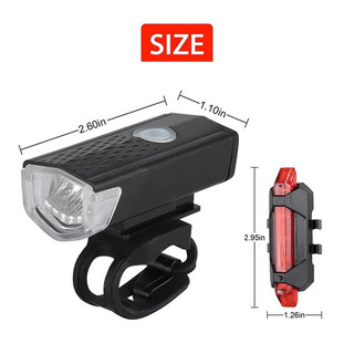 Combo đèn trước và đèn hậu xe đạp ( sạc usb )