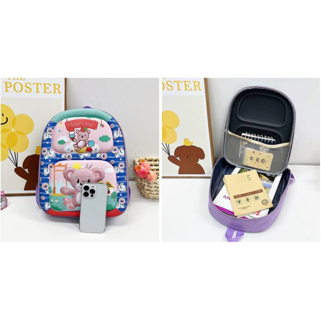 L19 BaLo Cho Bé 2-5 Tuổi Họa Tiết Hoạt Hình 3D Thời Trang Dành Cho Trẻ Em Mẫu Giáo