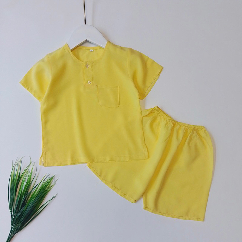 7-26kg Bộ lanh / bộ tole BÉ TRAI TAY NGẮN QUẦN ĐÙI MÀU TRƠN