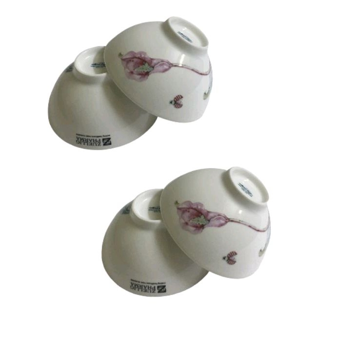 Bộ 10 chén cơm 11.5cm Hoa Loa kèn Hồng - gốm sứ Minh Long