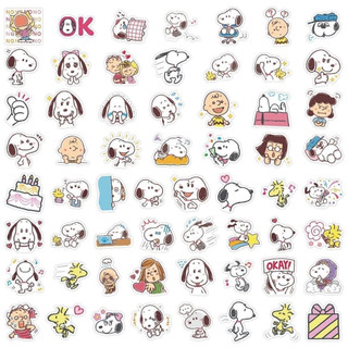 Set 60 sticker chó snoopy