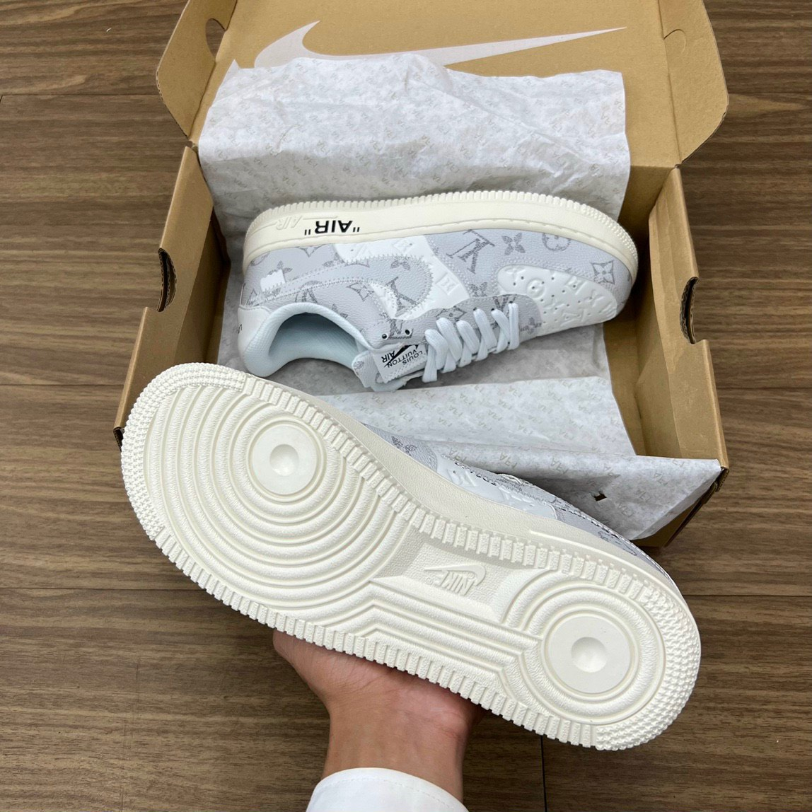 Giày _Nike Air Force 1 Lv xám, giày AF1 xám đế Air bản cao cấp full box bill phụ kiện | BigBuy360 - bigbuy360.vn