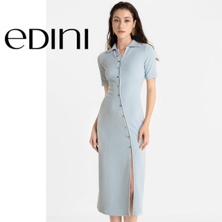 Đầm polo xẻ tà cách điệu - edini - d1494