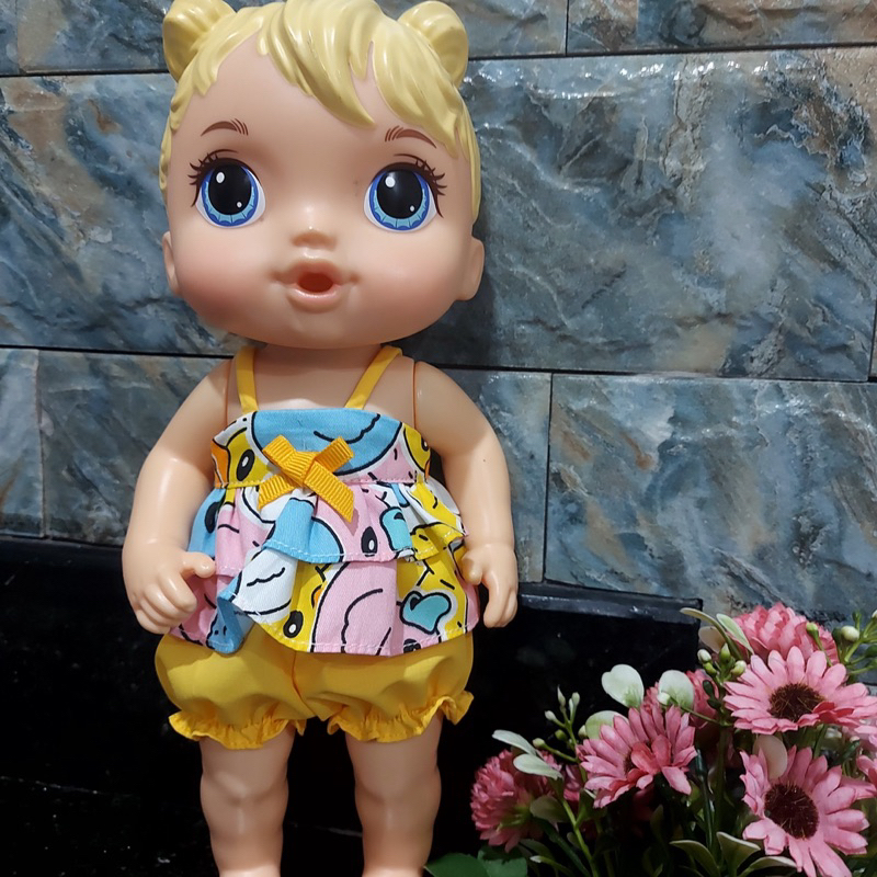 Quần áo dành cho baby alive SURI dự tiệc sinh nhật, cao 27 _28cm.