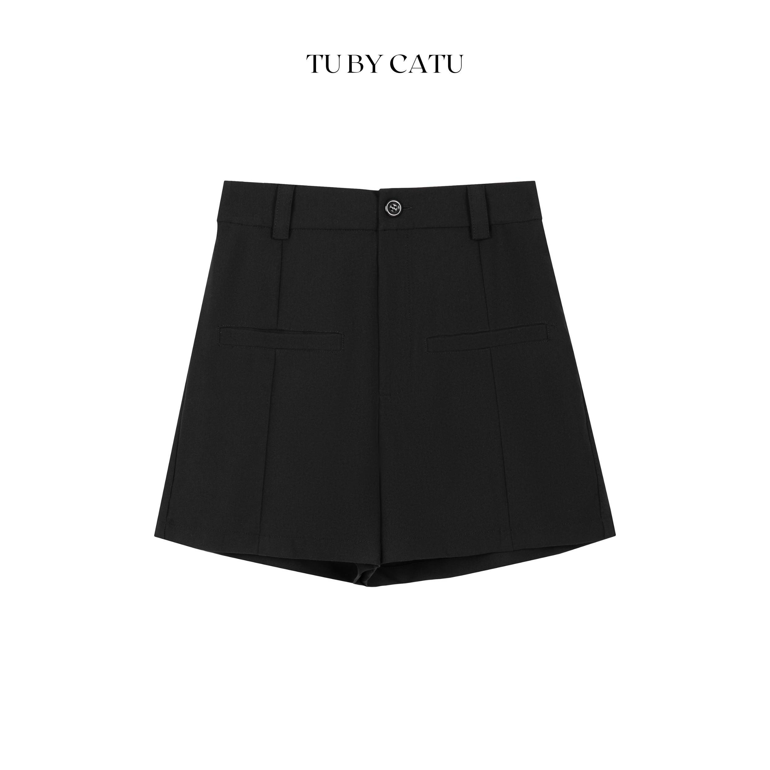 TUBYCATU | Quần short trắng/ đen 2 túi ngang