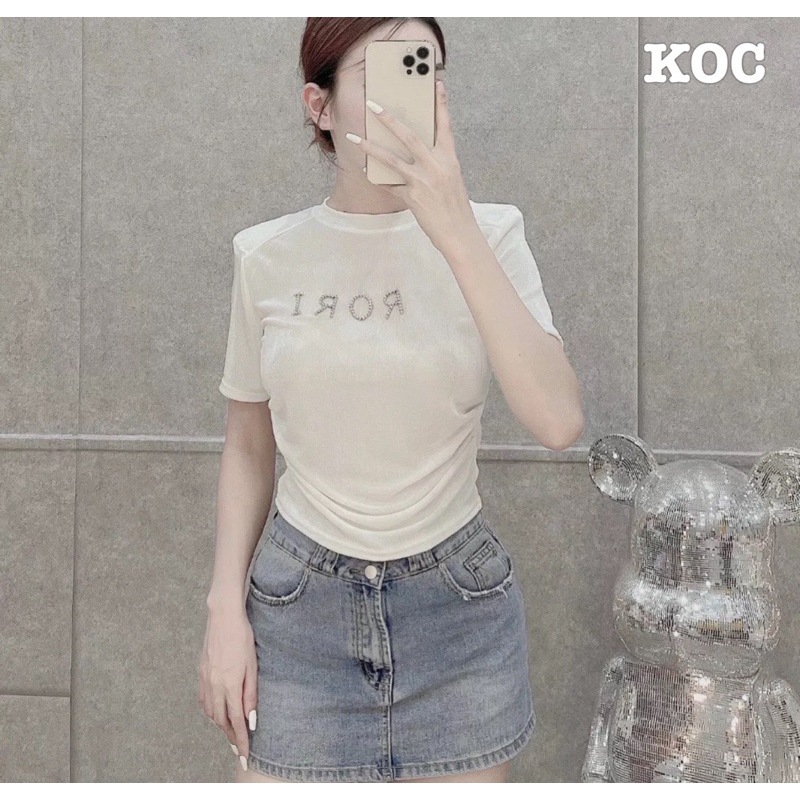 Áo Nhũ Đính Chữ Rori Mã KC145