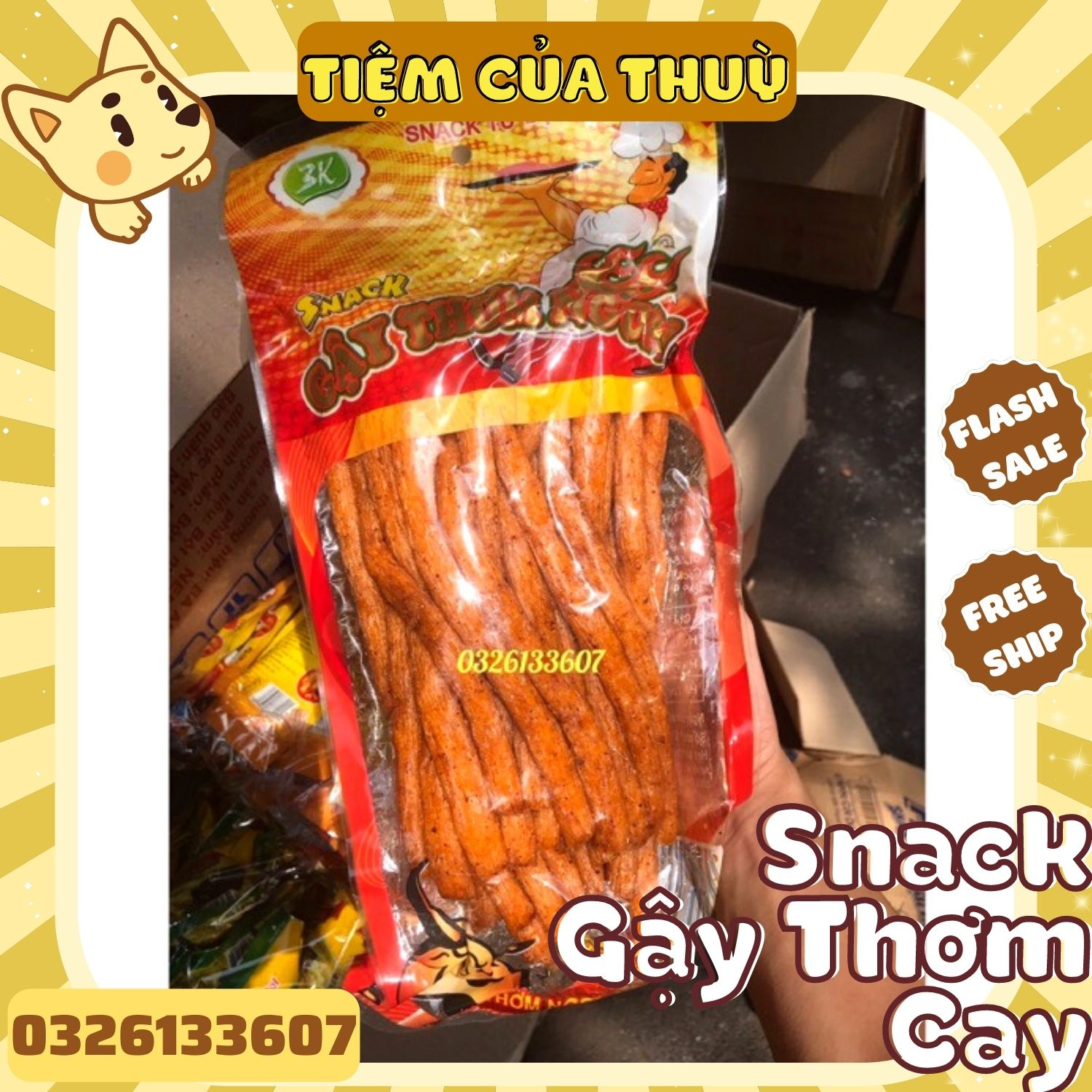 Túi Gậy Thơm Cay Ăn Liền Đuôi Bò Cay 🌶