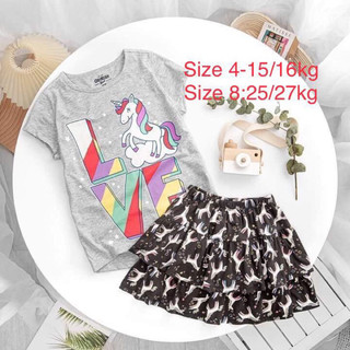 Set áo và chân váy tầng bé gái