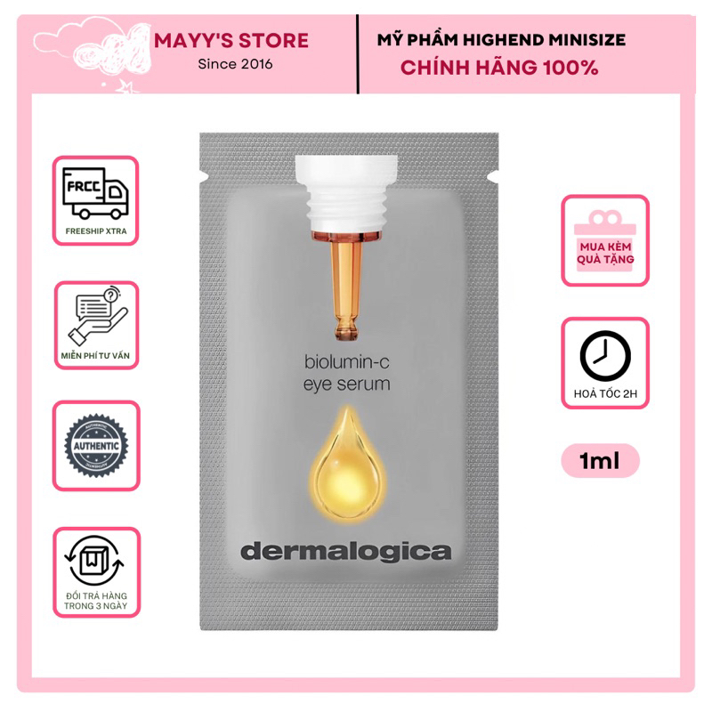 Sample Serum Dưỡng Sáng Da Vùng Mắt Dermalogica Biolumin-C Eye Serum 1ml